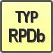 Piktogram - Typ: RPDb